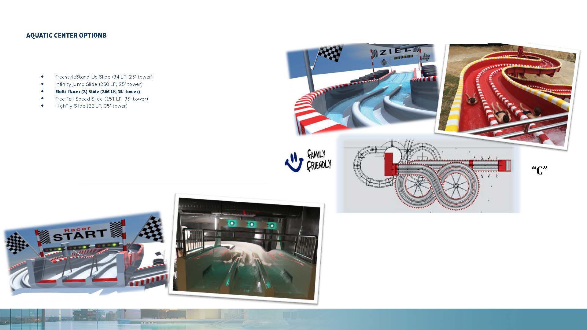 Multi-racer slide